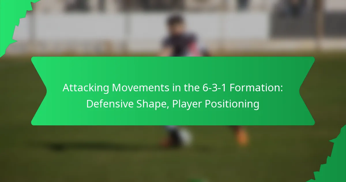 Attacking Movements in the 6-3-1 Formation: Defensive Shape, Player Positioning