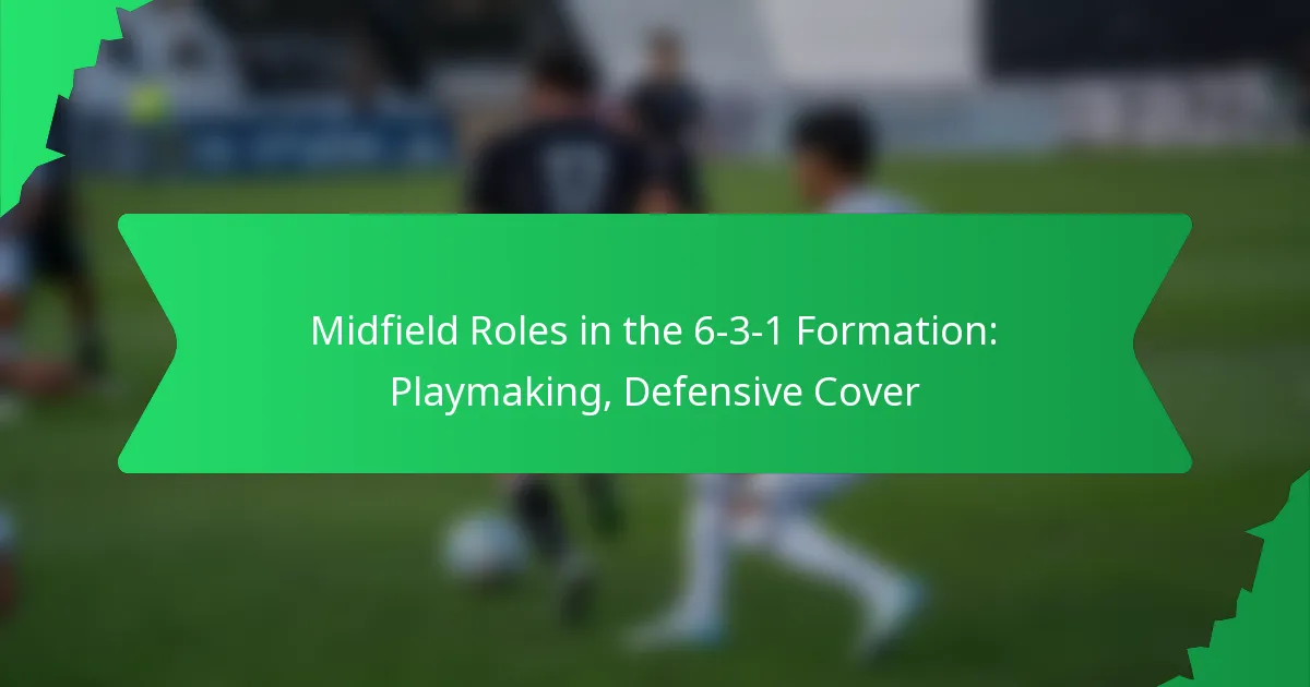 Midfield Roles in the 6-3-1 Formation: Playmaking, Defensive Cover
